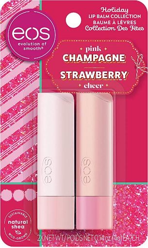 Picture of EOS LIP BALM STICK - PINK CHAMPAGNE/STRAWBERRY CHEER HOLIDAY PACK 2S