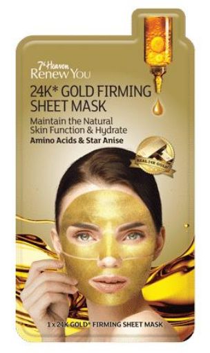 Picture of 7TH HEAVEN RENEW YOU 24K GOLD FIRMING SHEET MASK 3S