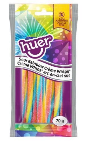 Picture of HUER PEG - SOUR RAINBOW CREME WHIPS 70GR