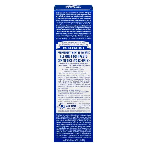Picture of DR. BRONNER'S TOOTHPASTE - PEPPERMINT 140GR