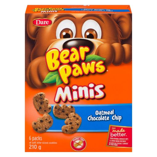 Picture of BEAR PAWS MINIS - OATMEAL CHOCOLATE CHIP 210GR