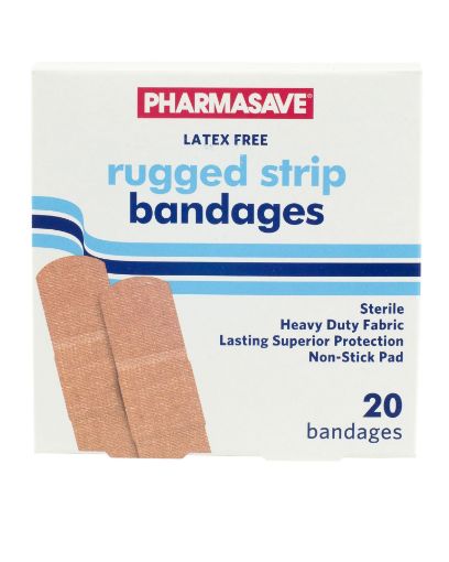 Picture of PHARMASAVE BANDAGES - RUGGED STRIP 20S