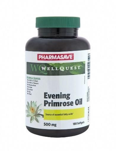 Picture of PHARMASAVE WELLQUEST EVENING PRIMROSE OIL CAPSULE 500MG 180S