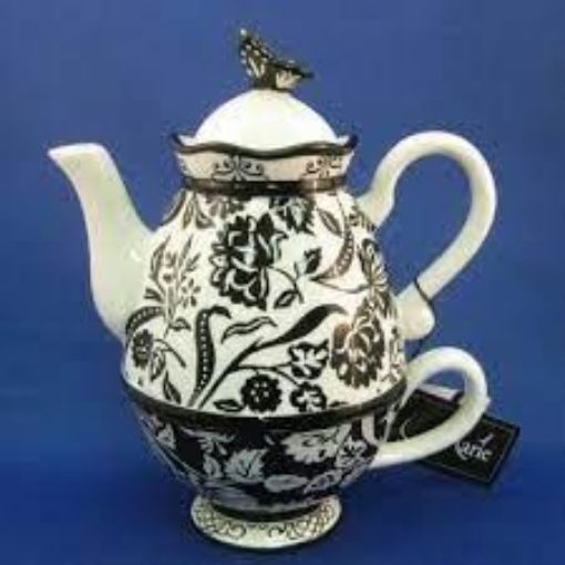 Picture of MARIE OSMOND TEAPOT - BLACK and WHITE 1EA