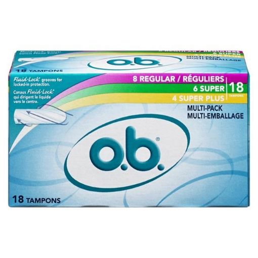 Picture of OB TAMPONS - MULTI PACK 18S