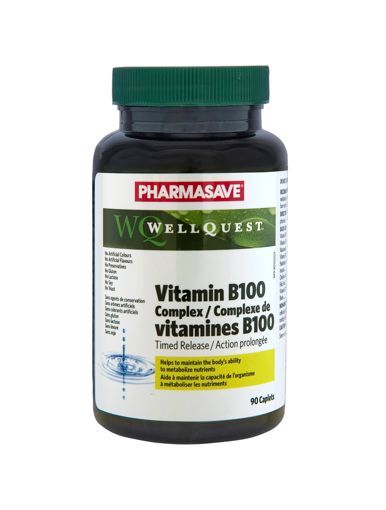 Picture of PHARMASAVE WELLQUEST VITAMIN B100 COMPLEX TIMED RELEASE 90S