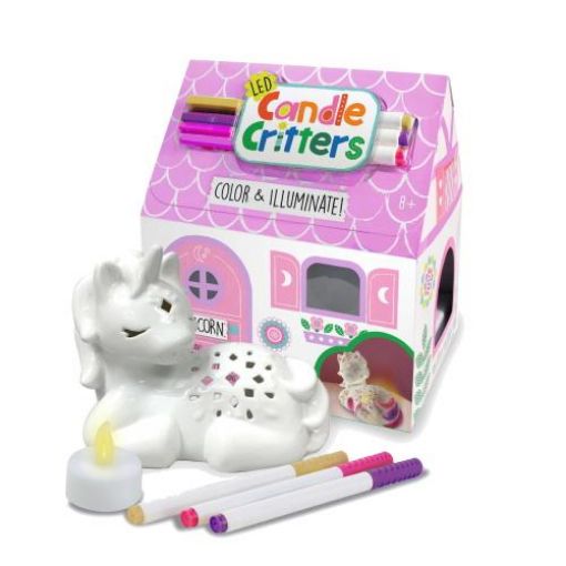 Picture of BRIGHT STRIPES LED CANDLE CRITTERS - UNICORN