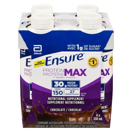 Picture of ENSURE PROTEIN MAX - CHOCOLATE 4X330ML