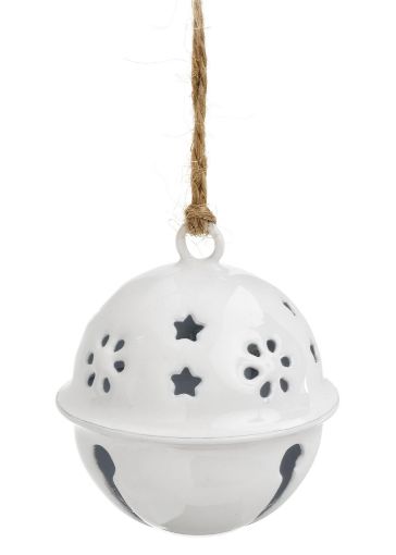 Picture of PINE CENTRE ORNAMENT BELL - IRON - WHITE 2INX2IN 3010328