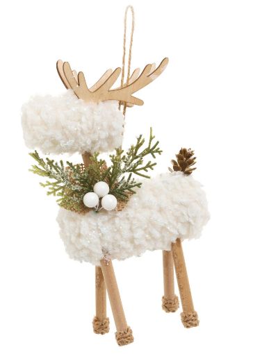 Picture of PINE CENTRE DEER WOOL - NATURAL/WHITE 5INX7IN 3250251