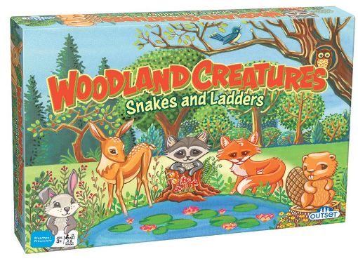 Picture of OUTSET MEDIA WOODLAND CREATURES SNAKES and LADDERS BOARD GAME