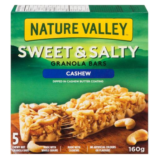 Picture of NATURE VALLEY GRANOLA BARS - SWEET and SALTY CASHEW 160GR 5S