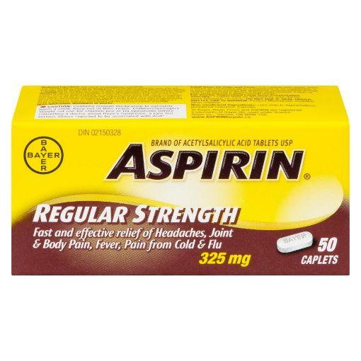 Picture of ASPIRIN REGULAR STRENGTH 325MG 50S