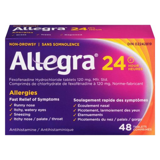 Picture of ALLEGRA 24 HOUR 120MG TABLETS 48S
