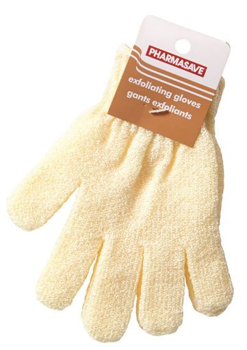 Picture of PHARMASAVE EXFOLIATING GLOVES - OATMEAL 1PR