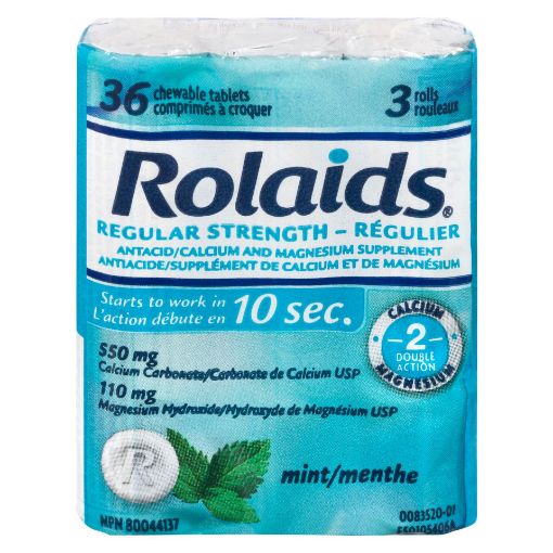 Picture of ROLAIDS TABLETS - REGULAR STRENGTH - MINT 3X12S
