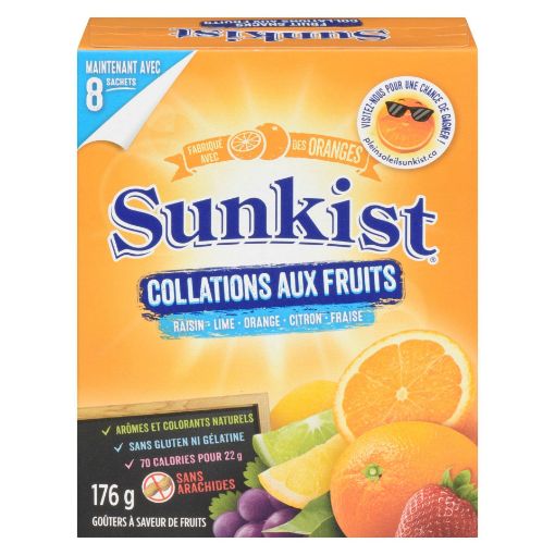 Picture of SUNKIST FRUIT SNACK ASSORTED FLAVOUR 8S 176GR