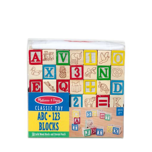 Picture of MELISSA and DOUG WOODEN ABC/123 - BLOCKS