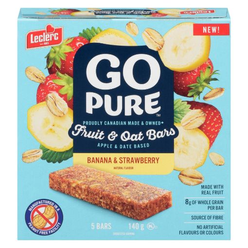 Picture of GOPURE FRUIT and OAT BAR - STRAWBERRY/BANANA 140GR