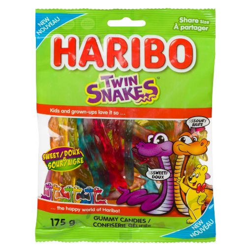 Picture of HARIBO GUMMI TWIN SNAKES 175GR