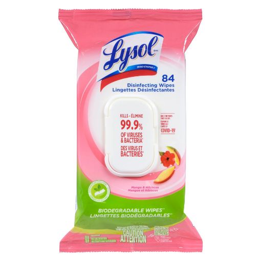 Picture of LYSOL DISINFECTING WIPES - MANGO and HIBISCUS FLATPACK 84S