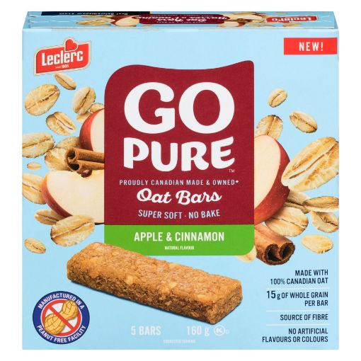 Picture of GOPURE OATS BAR - APPLE and CINNAMON 160GR