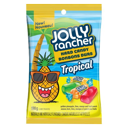 Picture of JOLLY RANCHER TROPICAL ASSORTED HARD CANDY PEG 198GR