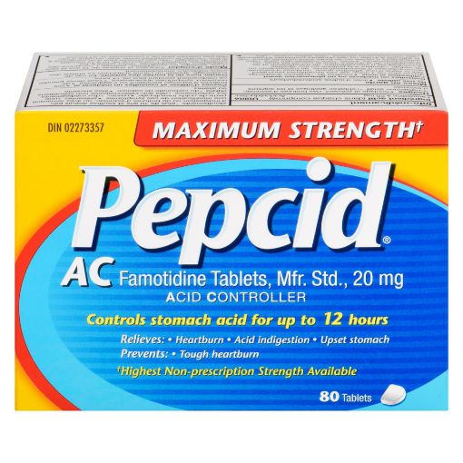 Picture of PEPCID AC MAX STRENGTH TABLETS 80S