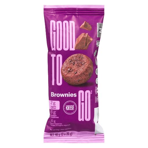 Picture of GOOD TO GO KETO BITES - BROWNIES 40GR