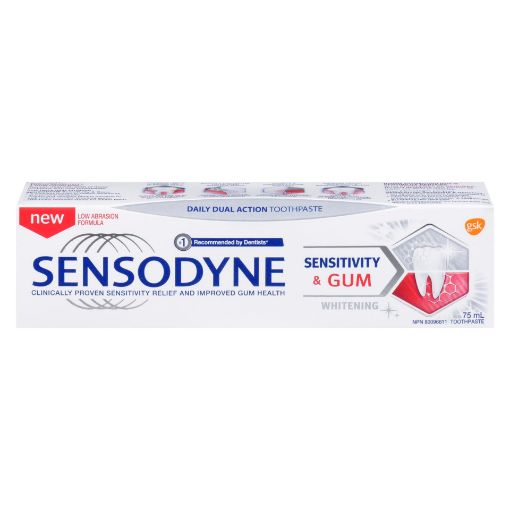 Picture of SENSODYNE SENSITIVITY and GUM TOOTHPASTE - WHITENING 75ML