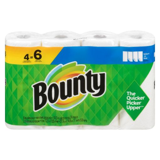 Picture of BOUNTY 6PK OF 4 SINGLE PLUS SELECT A SIZE WHITE 74S