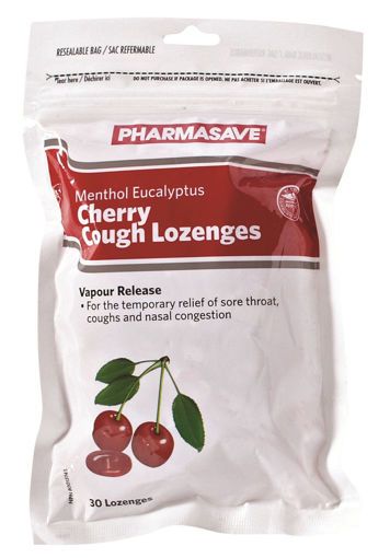 Picture of PHARMASAVE COUGH LOZENGES - MENTHOL EUCALYPTUS CHERRY 30S