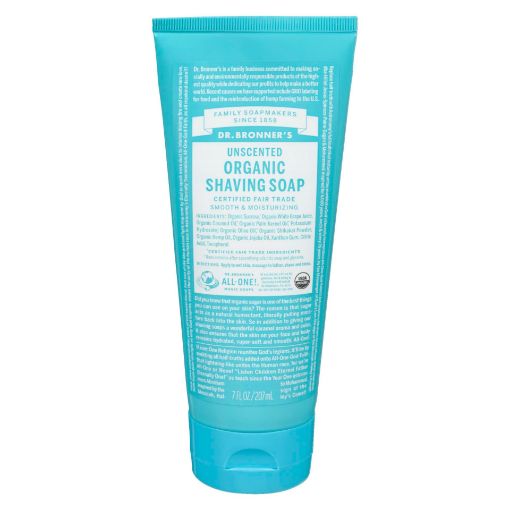 Picture of DR BRONNERS ORGANIC SHAVING SOAP - UNSCENTED 200ML