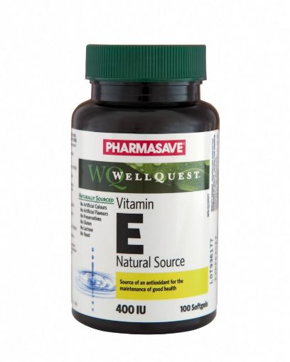 Picture of PHARMASAVE WELLQUEST VITAMIN E NATURAL CAPSULE 400IU 100S