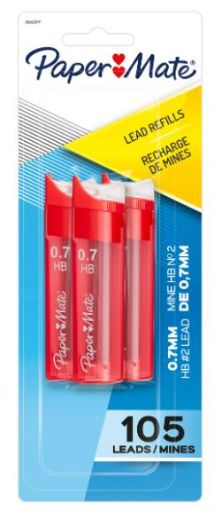 Picture of PAPERMATE LEAD REFILLS 0.7MM 3S