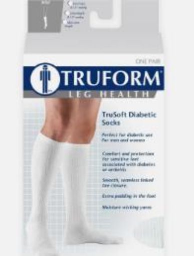 Picture of TRUFORM DIABETIC SOCKS WHITE-XL 1PR
