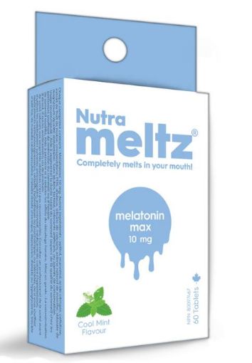Picture of NUTRA MELTZ  MELATONIN MAX 10MG - COOL MINT - TABLETS 60S