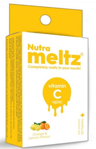 Picture of NUTRA MELTZ VITAMIN C+ZINC - ORANGE MEON TABLETS 60S
