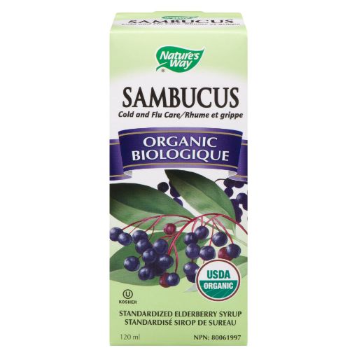 Picture of SAMBUCUS ORGANIC SYRUP COLD and FLU 120ML