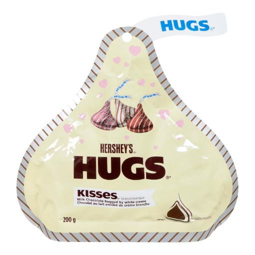 Picture of HERSHEY KISSES - HUGS - RED/SILVER 200GR                                   