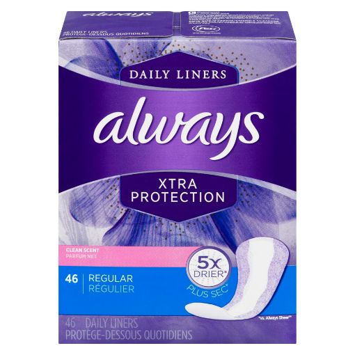 Picture of ALWAYS FRESH PANTILINERS - XTRA PROTECTION REGULAR 46S                     