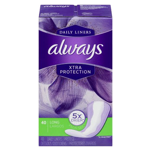 Picture of ALWAYS DRI-LINERS PANTILINER - XTRA PROTECTION LONG UNSCENTED 40S          