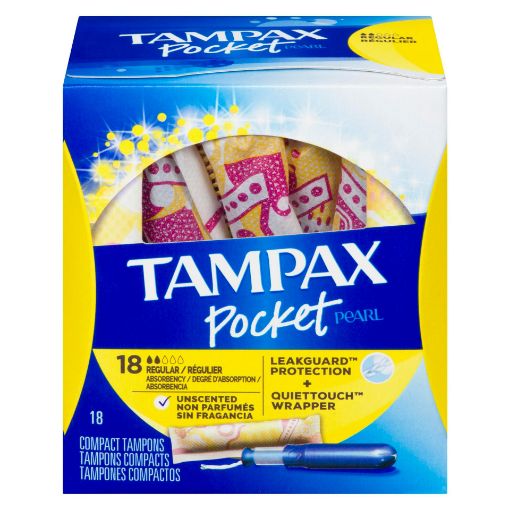 Picture of TAMPAX POCKET PEARL - REGULAR UNSCENTED 18S                                
