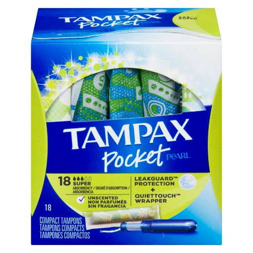 Picture of TAMPAX POCKET PEARL - SUPER UNSCENTED 18S                                  