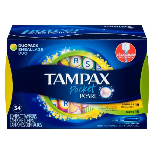Picture of TAMPAX POCKET PEARL DUO REGULAR/SUPER UNSCENTED 34S                        