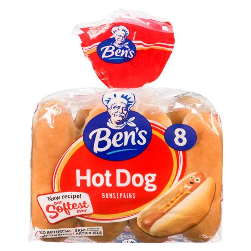 Picture of BEN'S HOT DOG BUNS 8S