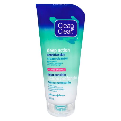 Picture of CLEAN and CLEAR DEEP CLEANING CLEANSER - SENSITIVE SKIN CREAM 192ML