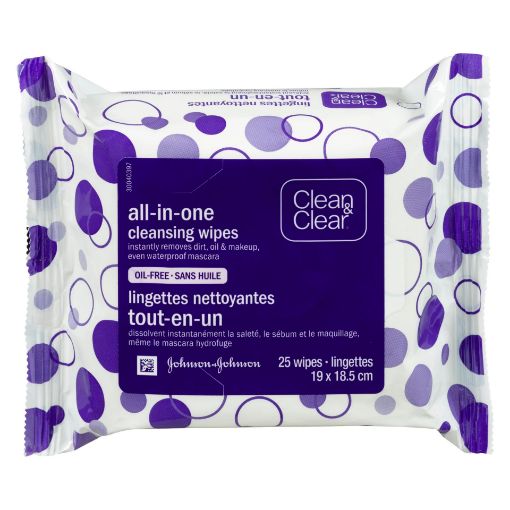 Picture of CLEAN and CLEAR MAKE UP REMOVING CLEANSING WIPES 25S