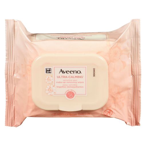 Picture of AVEENO ULTRA CALMING GENTLE MAKEUP REMOVING WIPES 25S                      