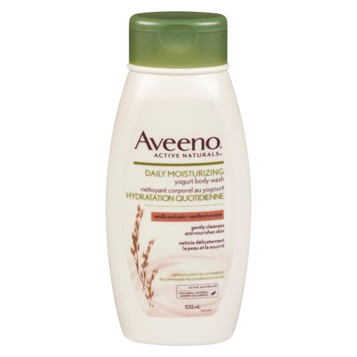 Picture of AVEENO DAILY MOISTURIZING YOGURT BODY WASH - VANILLA AND OATS 532ML          